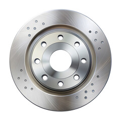 Car brake disc isolated on transparent background, a vital component for safety