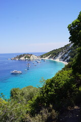 Naklejka premium The paradise beaches of Paxos in the Greek Ionian Islands of the Mediterranean Sea