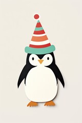 Fototapeta premium Penguin christmas animal bird.
