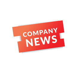 Company news sticker for banner web. Announcing design. Modern icon style vector.