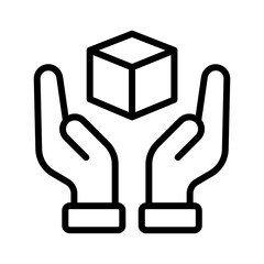 Handle with care icon. Cargo is fragile or requires special care during delivery or storage. Vector Illustration