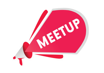Meetup hiring banner flat  shape eps vector label. Business, ad Illustration design. Web element symbols.