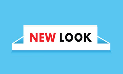 New look banner shape illustration template eps 10 design art. Vector for marketing, poster Sign graphic .