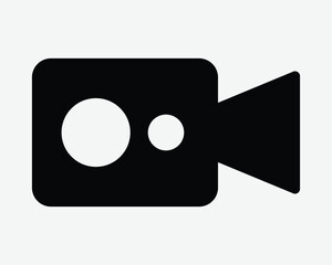 Video Camera Icon Recording Movie Production Motion Picture Capture Film Media Recorder Shoot Multimedia Broadcast Television Cinema Symbol CCTV Sign