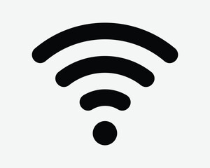 Wifi Internet Network Connection Signal Icon Web Access Communication Connected Line Symbol Wireless Hotspot Broadcast Computer Modem Router Sign
