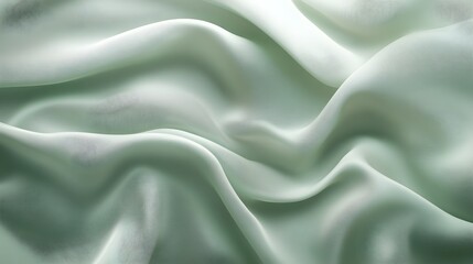 Fototapeta premium Soft Pastel Green Draped Fabric Smooth Texture Background