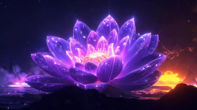 Enchanting Purple Lotus Flower - A Symbol of Serenity and Spiritual Awakening.