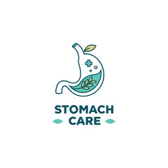 Obraz premium stomach care logo design vector 