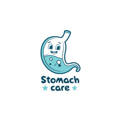 stomach care logo design vector 