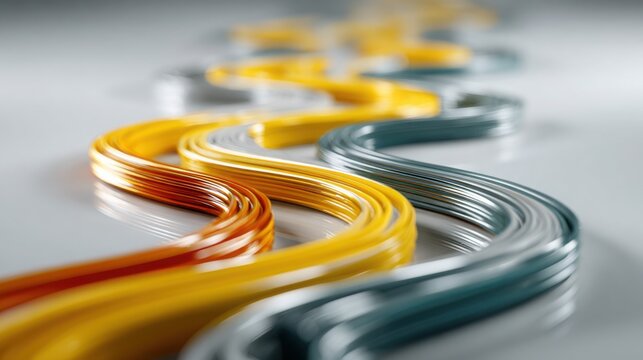 Abstract conceptual illustration of algorithmic trade route icon displaying pathways in financial trading systems and strategies