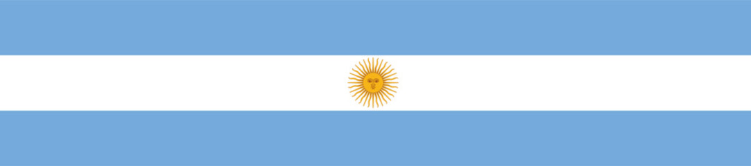 Longest National Flag of Argentina Isolated transparent background, Vector flat design and digital illustration 