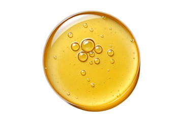 Honey Circle with Bubbles Natural Sweetener Closeup for Recipes and Health Concepts