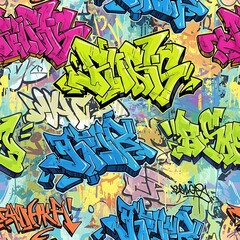 Colorful Graffiti Art Pattern.
