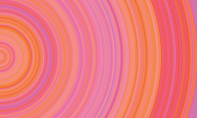 Vibrant, swirling concentric circles in warm orange and pink hues create a mesmerizing abstract background.