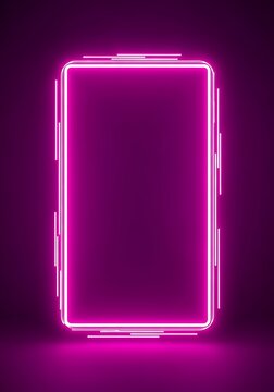 Pink Neon Phone Display.