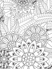 Relax with Flowers Coloring Sheets