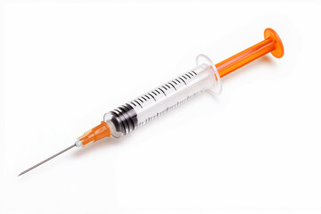 Fototapeta premium Injection with a syringe isolated on white background