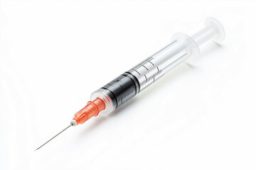 Fototapeta premium Injection with a syringe isolated on white background