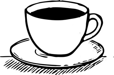 black coffee cup vector