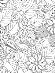 Relaxing Flower  Coloring Book pages for adults 