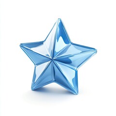 Obraz premium Glossy blue star graphic