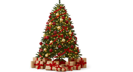Fototapeta premium decorated christmas tree