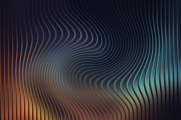 Modern abstract background with curved lines and metallic color gradient