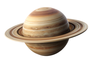 Saturn Planet with Rings Isolated on Black Background Detailed 3D Rendered Illustration Space Exploration Concept