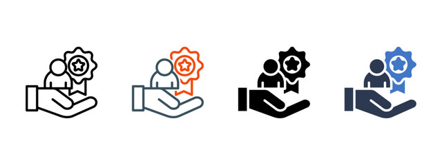 Award Recognition multiple icon style vector illustration