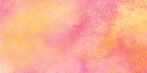Warm watercolor abstract texture with soft gradient blend of pink, orange, and yellow for creative design use.