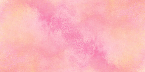 Warm watercolor abstract texture with soft gradient blend of pink, orange, and yellow for creative design use.