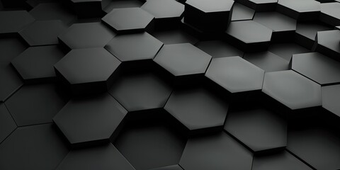 Dark Hexagons Pattern. Abstract background. Tech. For futuristic display
