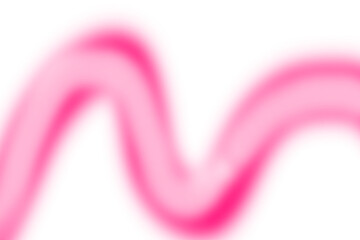 Abstract pink wave isolated on transparent background with soft and dreamy feel
