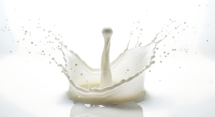 splash of milk isolated on transparent background