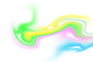 Colorful abstract wave isolated on transparent background with vibrant and smooth effect