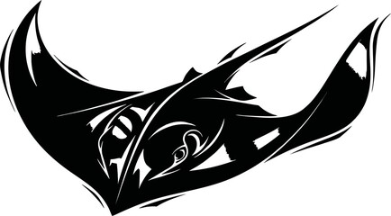 Black stingray silhouette