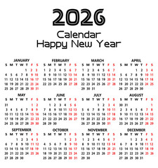 Calendar Design 2026 in Adobe Illustrator Victor