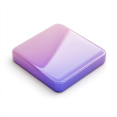 A glossy, square,  purple-lavender button