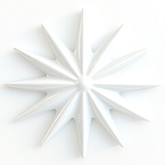 White, starburst design on a plain background