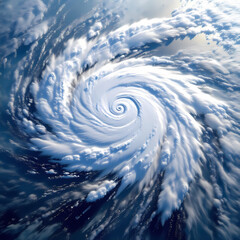 Satellite View of Powerful Typhoon Over Open Ocean – Realistic Weather Visualization for News, Science, and Education