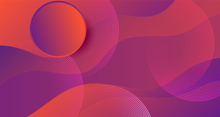 Abstract geometric background with vibrant gradient circle