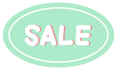 Illustration of pastel SALE tag for online shopping, marketing, promotion, sticker, banner, special price, discount, business, social media, print, ad, template, sign, symbol, campaign, web button