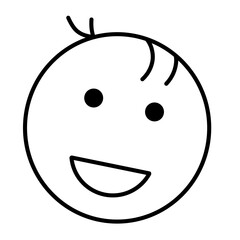 Vector icon children smile 