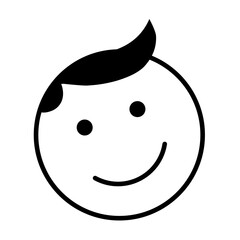 Vector icon children smile 