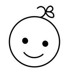 Vector icon children smile 