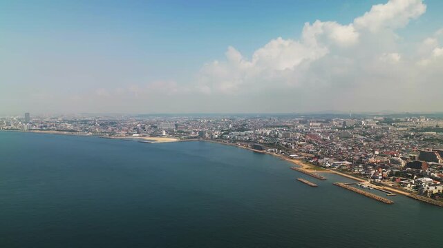 Akashi Strait Bridge Drone 4K
"Stunning 4K drone aerial view of Akashi Kaikyo Bridge, a famous suspension bridge in Japan connecting Kobe and Awaji Island. Scenic ocean landscape, modern engineering, 