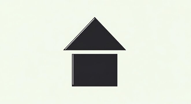 Simple House Icon Graphic Design. - Powered by Adobe