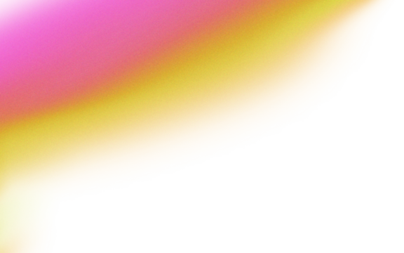 A vibrant, abstract pixelated gradient of pink, yellow, and green light, isolated on a transparent background.