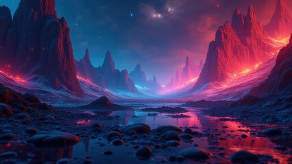 Abstract futuristic background, colorful sci-fi design