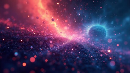 Abstract futuristic background, colorful sci-fi design